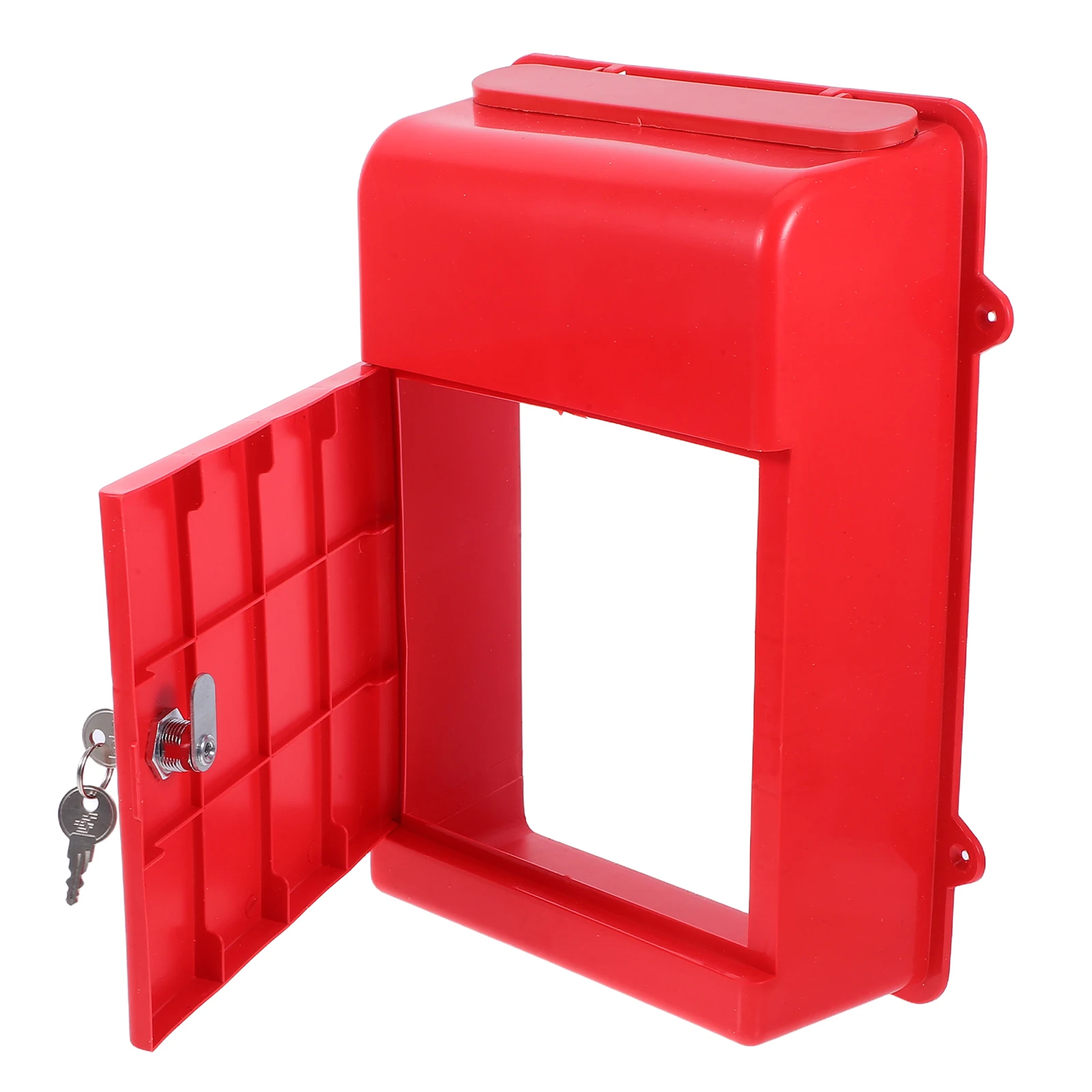 

Wall Mount Mailbox Secure Storage Lockable Rainproof Plastic Security Office Box Key Charging Takeaway Post Letter