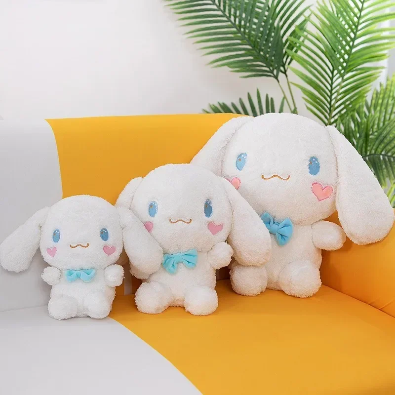 Sanrio Kawaii Cinnamoroll Dog Brinquedos de pelúcia para crianças, travesseiro de pelúcia, bonecas macias, presente de aniversário, brinquedo anime dos desenhos animados, novo estilo