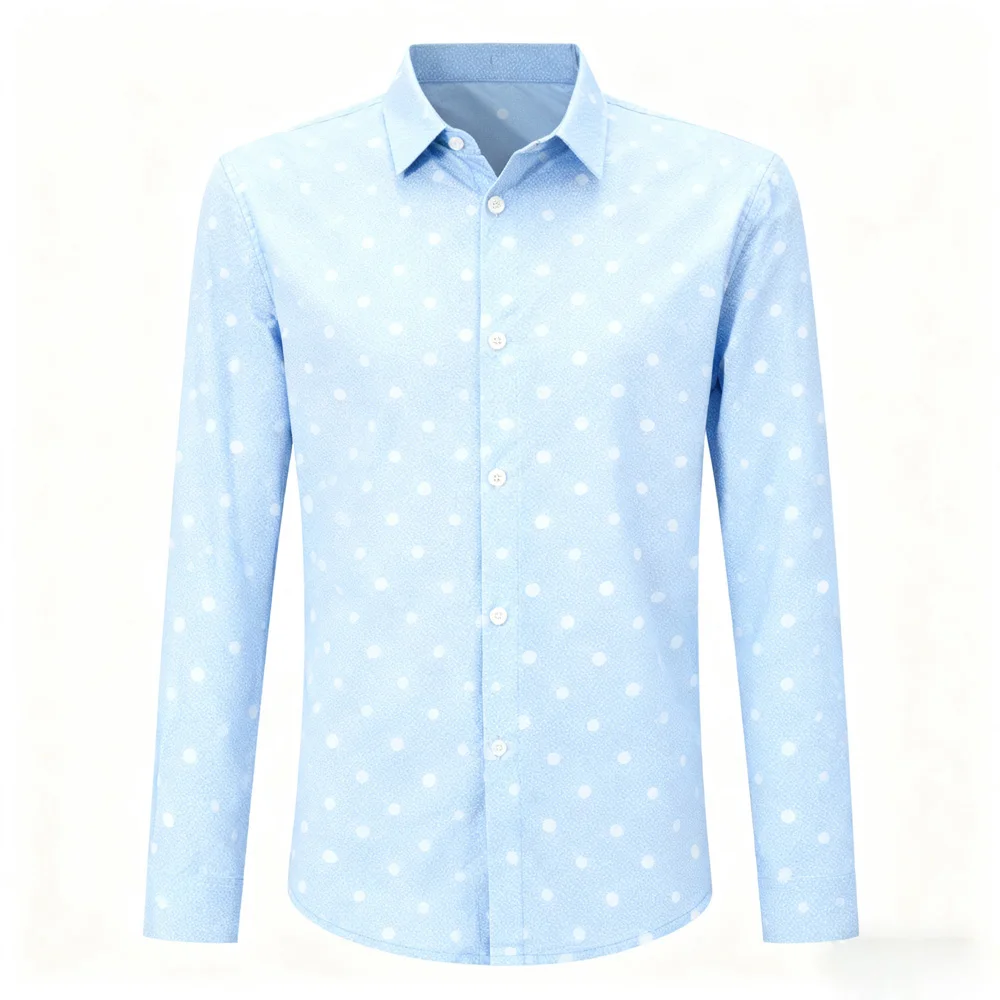 

Men's New Zebra Pattern Geometric Print Shirt Slightly Elastic Soft Long-sleeved Lapel Men Shirt Hawaiian Vacation Outdoor Party