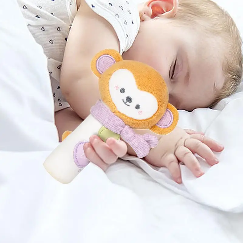 Sonajeros para bebés de 0 a 6 meses, juguetes sensoriales de mano para bebés, juguetes para la dentición del bebé, sonajero ergonómico de animales, juguetes sensoriales para la dentición