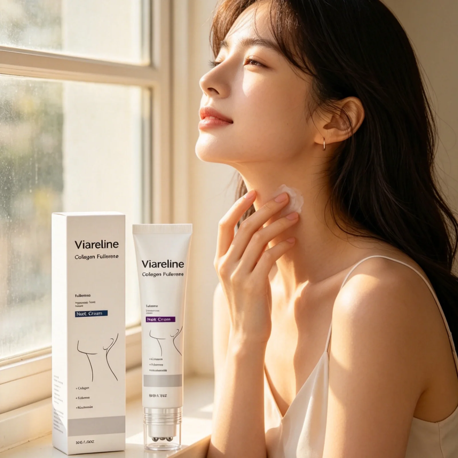 

Viareline Moisturizing Neck Cream Deeply Nourishing Relieve Dryness Softening Skin Smoothing Anti Aging Neck Tightening Cream