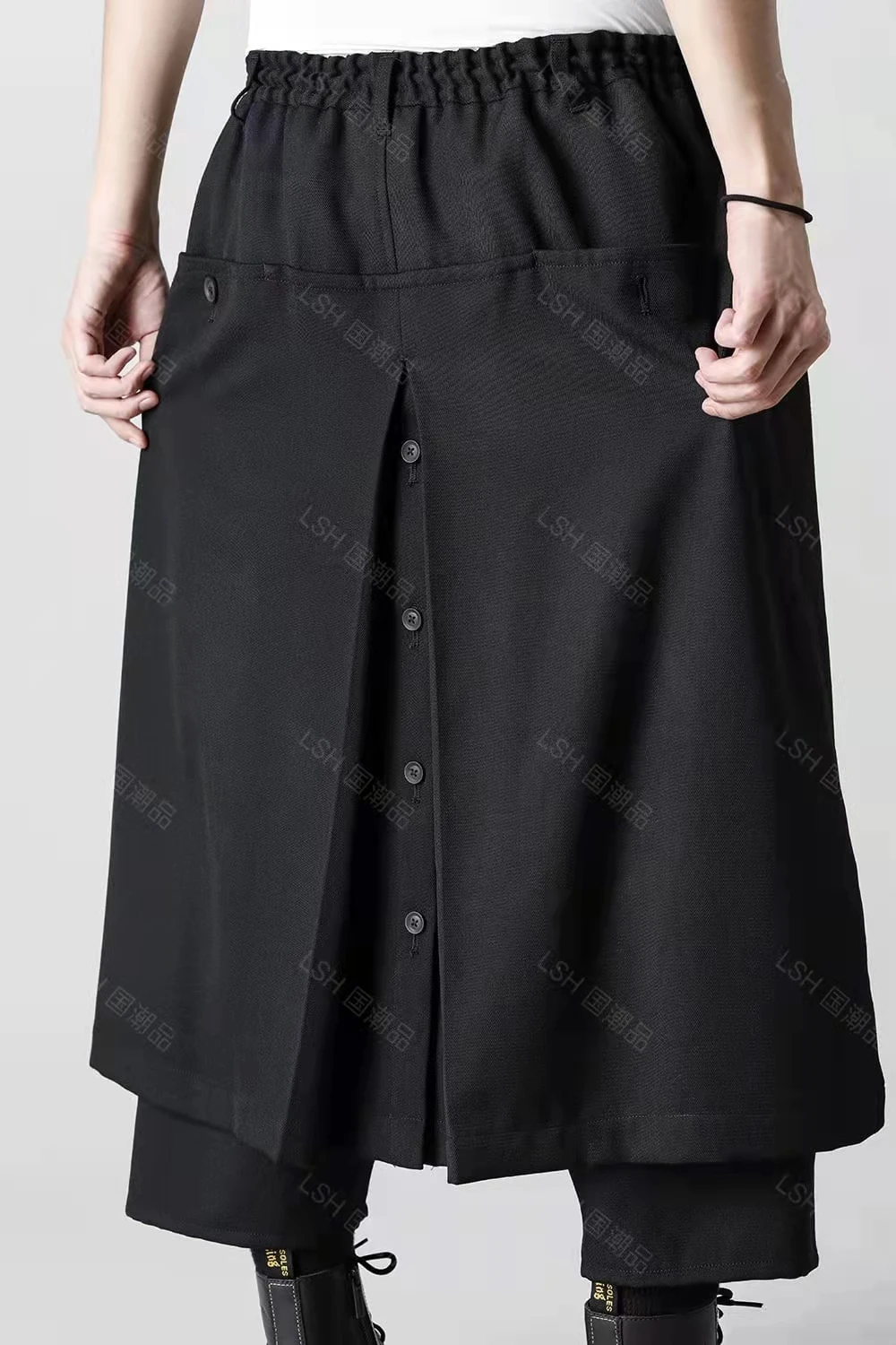 27-46 New Men Women's Clothing Fashion Dresses Woolen Double Layer Skirt Pants Culottes Plus Size Costumes