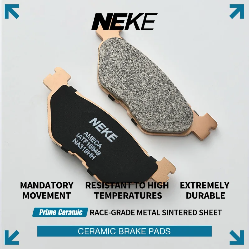 NEKE Sintered Brake Pads Compatible with YAMAHA XT1200Z / XT1200ZE / Big Devil XV 1700 / T-Max 500 / 530 / 560 / XV950 / FJR1300