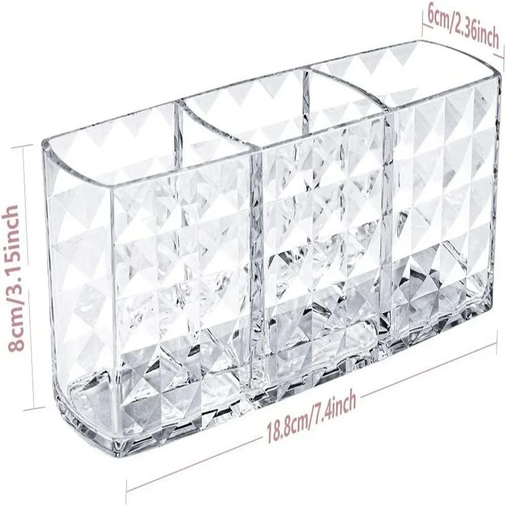 NBNB 1PC Clear Acrylic Makeup Brush Holder Desk Cosmetic Organiser Lipstick Brush Storage Lipstick Brush Storage Holder