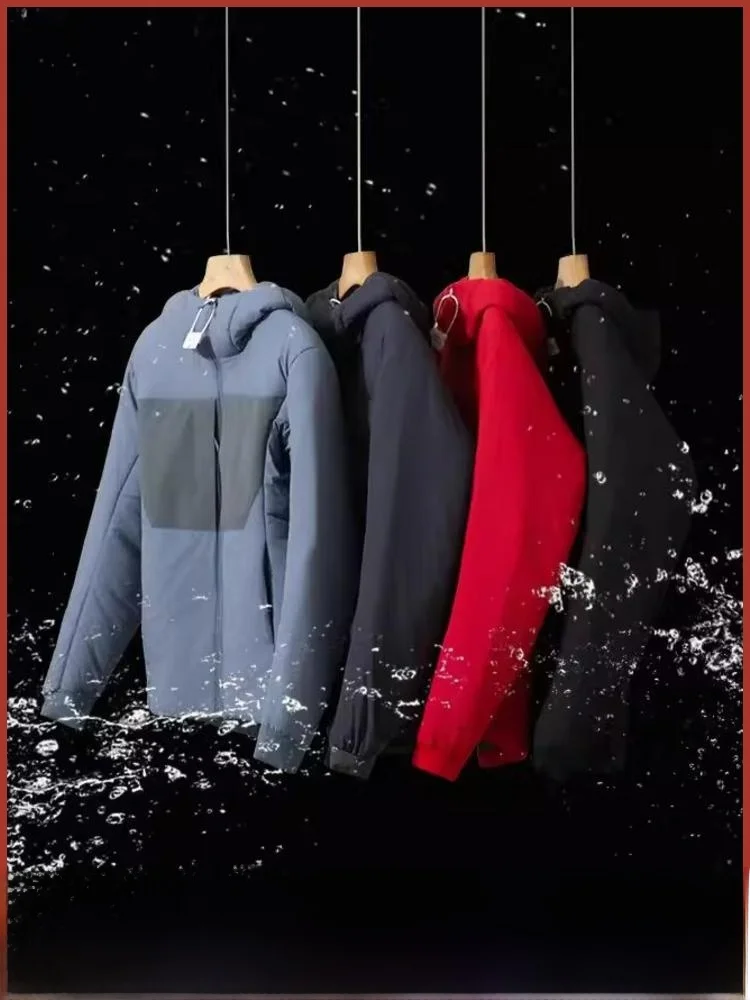 

Высококачественное уличное водостойкое хлопковое мужское зимнее повседневное теплое пальто с капюшоном, наполнитель из полиэфирного волокна