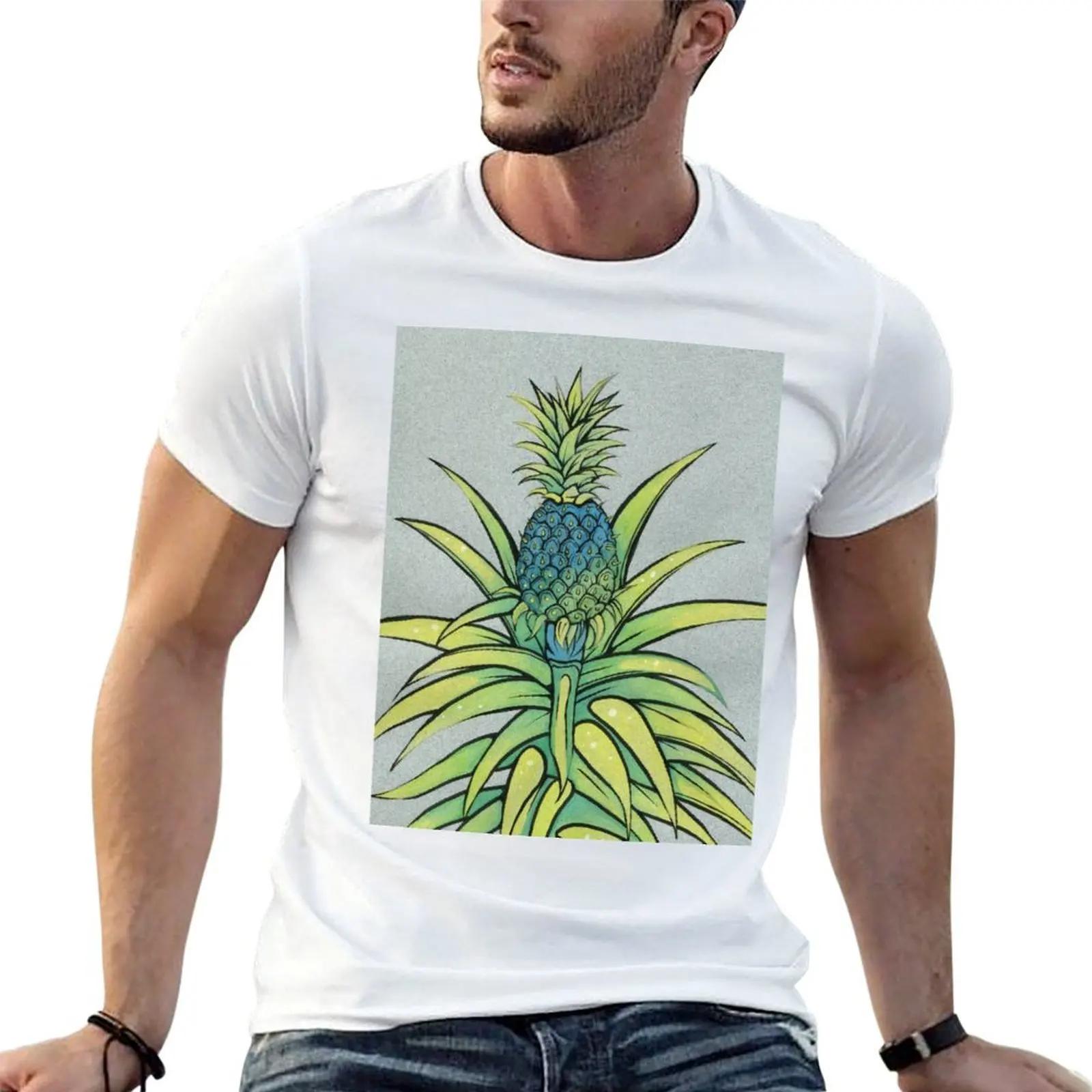 

Blue Raspberry Pineapple T-Shirt t shirts with prints funny t shirts cotton funny t shirts dark humor T-shirt
