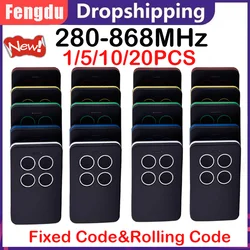 Garage Door Universal Multifrequency Garage Remote Rolling Code 280-868MHZ Handheld Wireless Copy Duplicator Remote Control