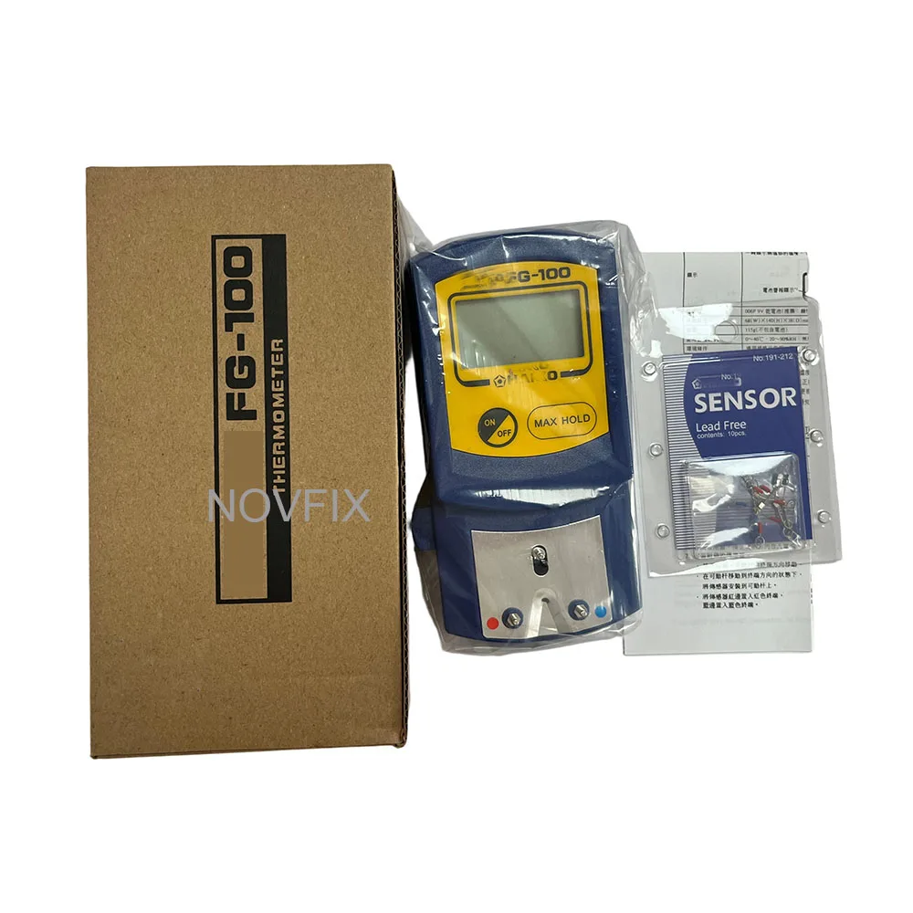 

FG-100 Digital Thermometer for Soldering Iron Tip with 5pcs Temperature Tester Sensor Professional Temperature Measurement Tool