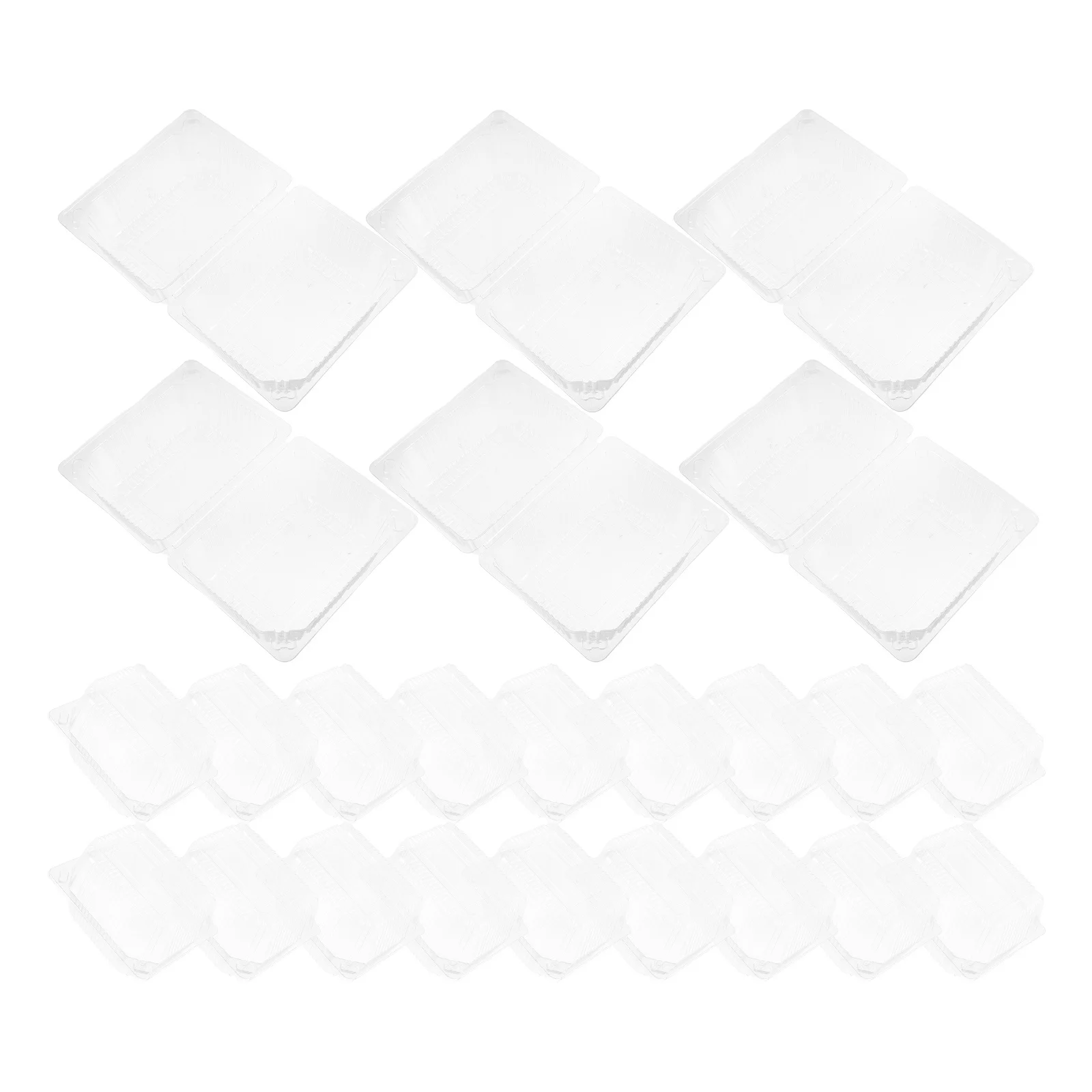 

100pcs Clear Food Packaging Boxes For Candy Dessert Snacks Transparent Container Bakery Takeaway Supplies Party Treats Cake