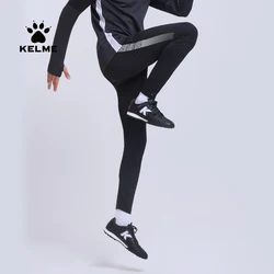 Kelme Plush And Thick Sports Pants For Men's Autumn And Winter Loose Straight Leg Versatile Drawstring Black Casual Pants