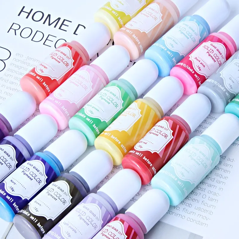 Wholesale 18 vibrant liquid pigments for epoxy resin, highly concentrated solid color dyes. Perfect for DIY art, jewelry making view 4