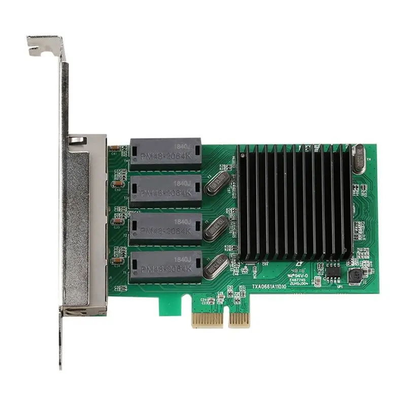 L62A PCI-E 4 Port Gigabit Network Card PCI-E RTL8111H Chip 1000Mbps RJ45 LAN Adapter Network Controller Durable Easy To Use