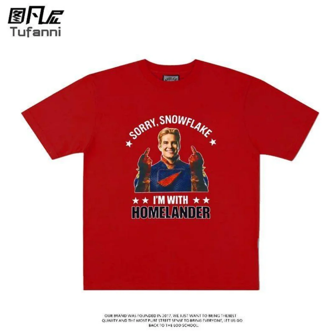 Tut mir leid, Snowflake, ich bin bei Homelander. Shirt The Boys Merchandise Sommer T-Shirt aus reiner Baumwolle für Herren, Kinderkleidung, T-Shirt Y2k für Damen ﻿ – Detail 3