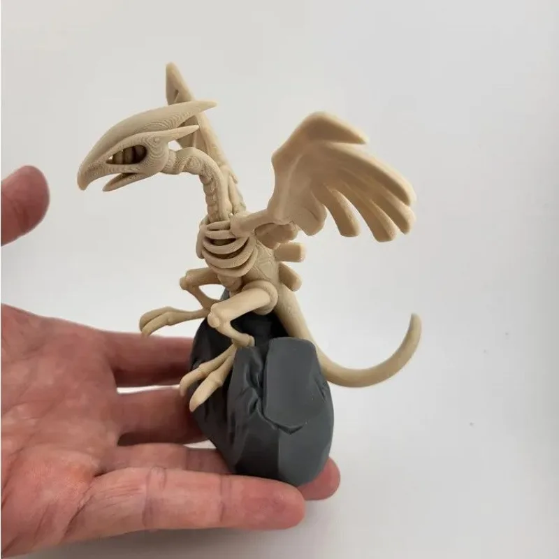 

3D Printed Pokemon Lugia Skeleton Fossil Figurine Model Collectible Gift Desktop Decor Trendy Anime Statue