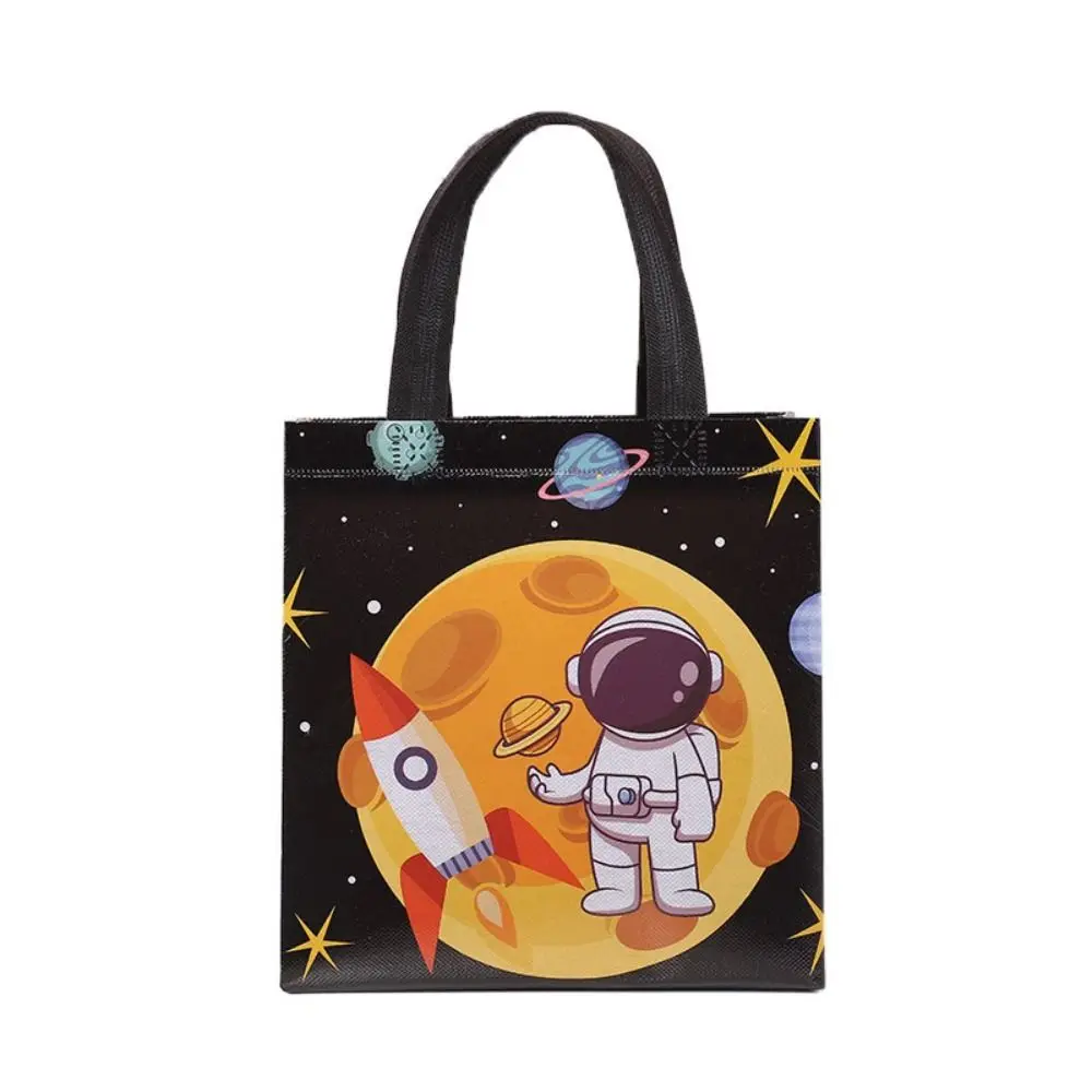 Cartoon Astronaut borsa in tessuto Non tessuto borsa spaziale astronauta Tote Bag Candy Bag Storage Organizer astronauta confezione regalo ragazza