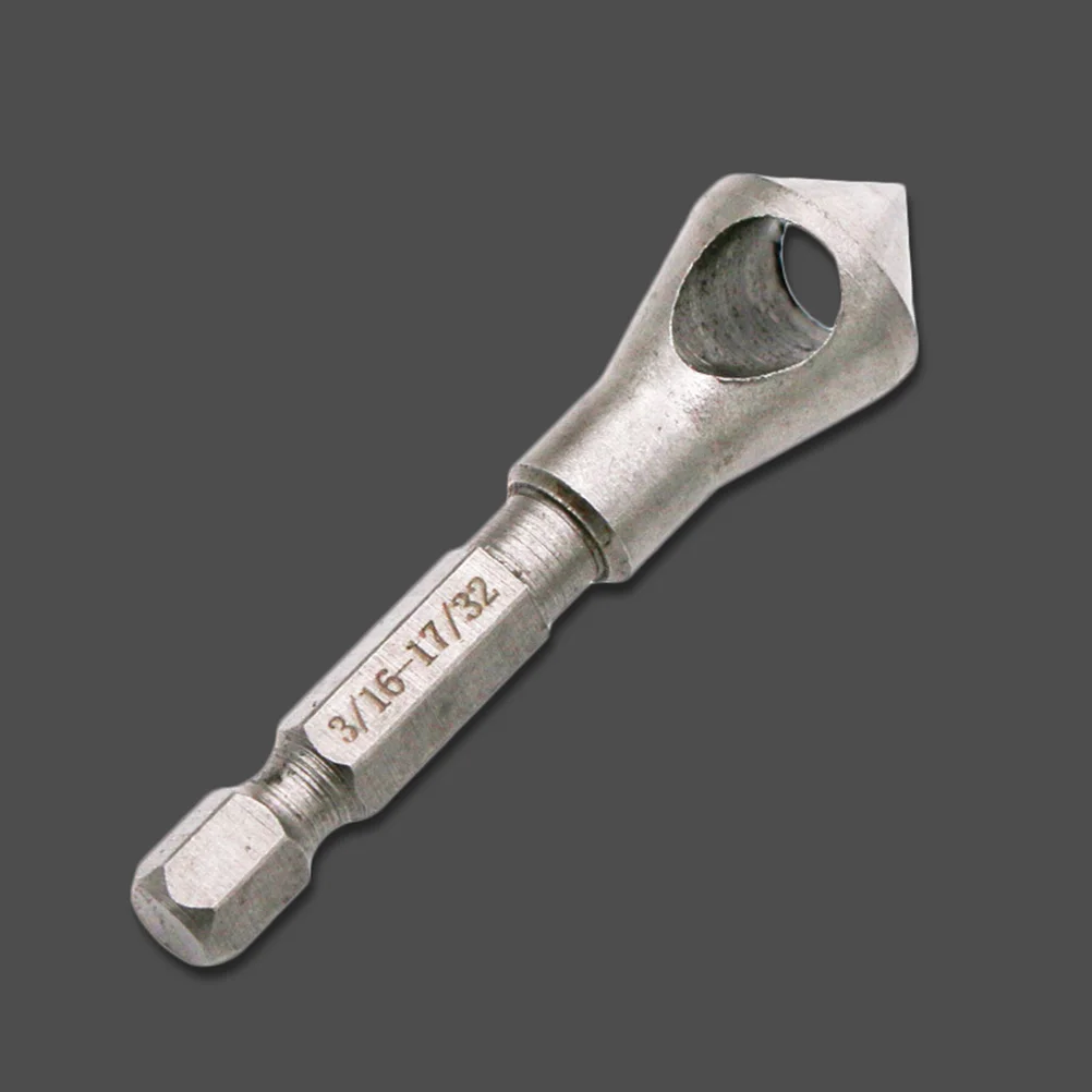 3 Pcs Chamfering Knife Chamferer Woodworking Drill Bits Steel Countersink Deburring