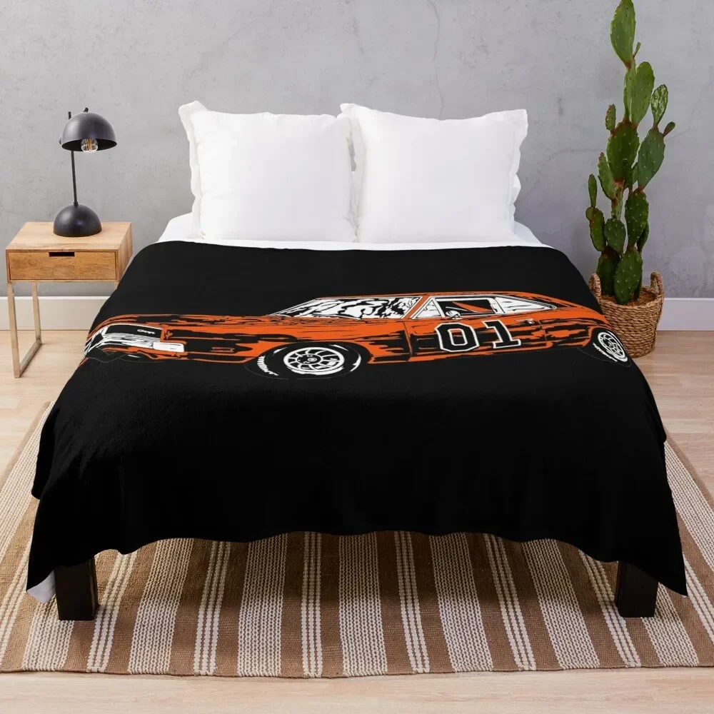 

The Dukes Of HazzardGeneral Lee Throw Blanket Winter beds Soft Big halloween Plaid Quilt Blankets