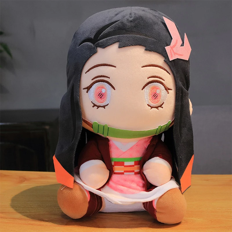 Juguetes de peluche de Anime Demon Slayer para niños, figura de Manga de dibujos animados, muñeca suave, Kimetsu, Tanjirou, Nezuko, regalos de