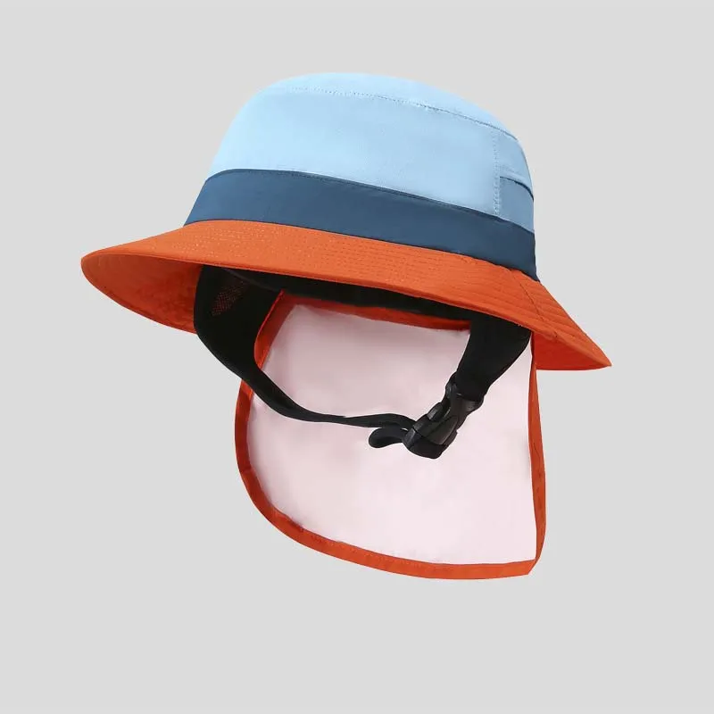 UPF50+ Men Surfing Hat Wide-brimmed Surf Cap Men Hat Breathable Brim Sunshade Quick-drying Beach Cool Cap Windproof Bucket Hat - Image 3