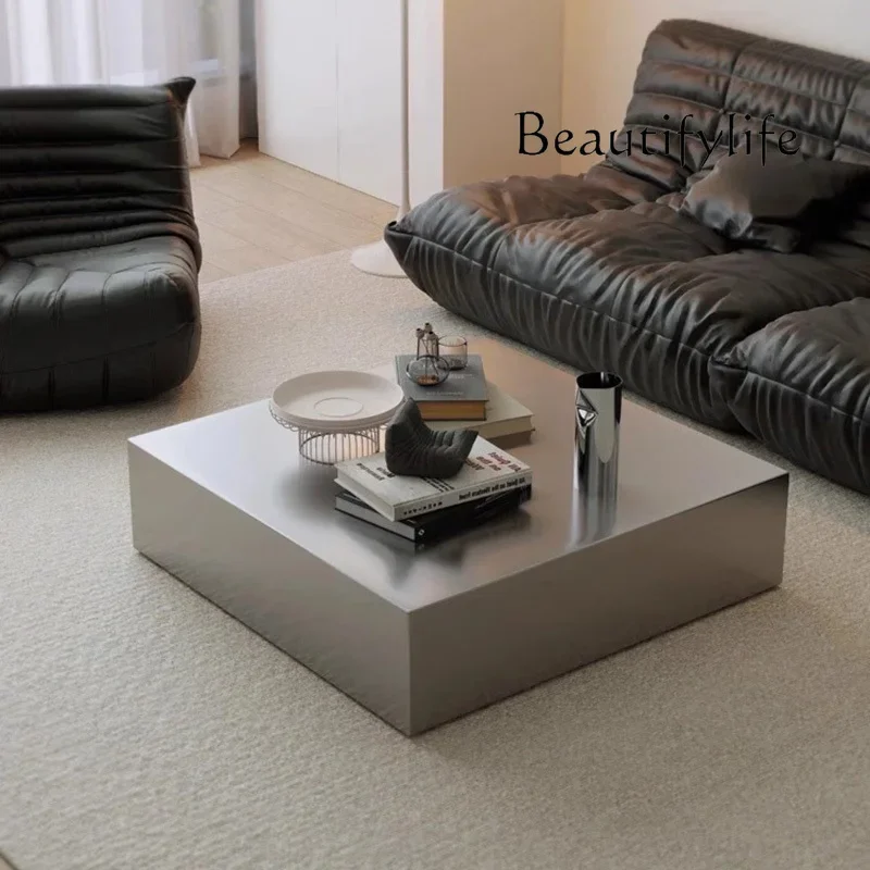 Mesa De centro Industrial cuadrada BA, Mesa De centro italiana nórdica estética minimalista, muebles De Centro Premium únicos para el hogar