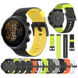 24mm Silicone Watch Straps for Suunto 9 D5 Spartan Sport Smart Wrist Band Replacement correa For Suunto 7