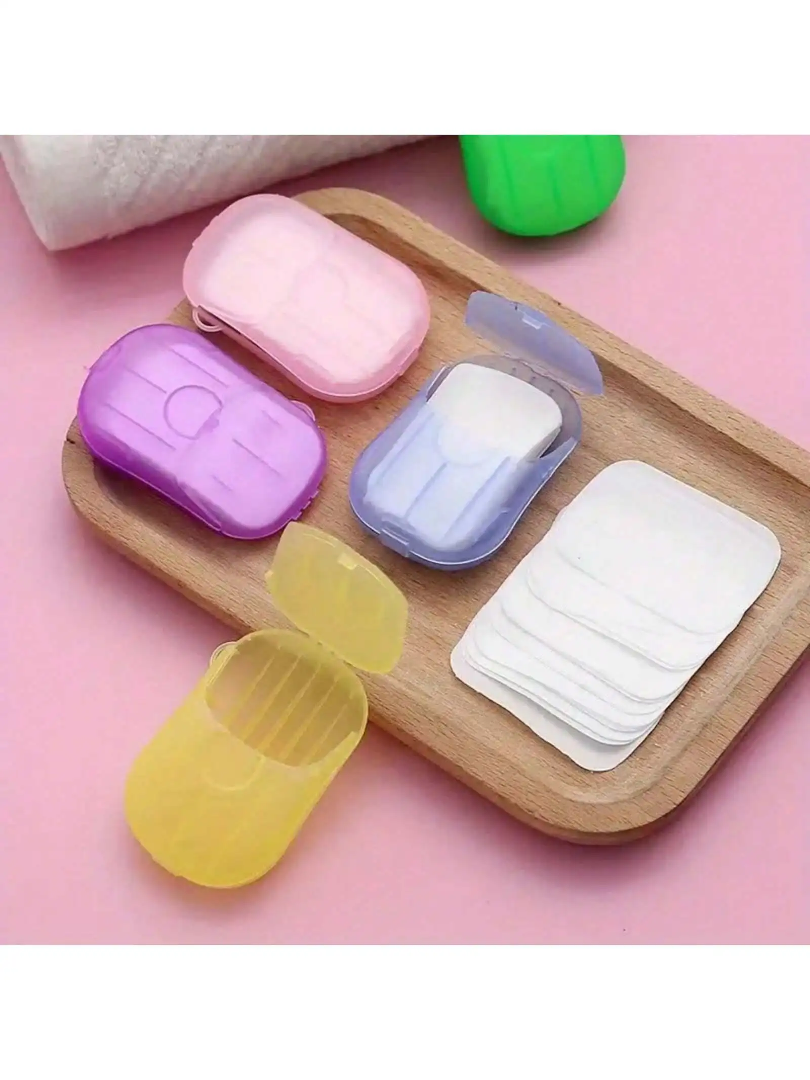 旅行、室内、屋外、キャンプに最適な携帯用香り付き石鹸シート - どこでも爽やかなシャワーを楽しめる使い捨ての泡石鹸