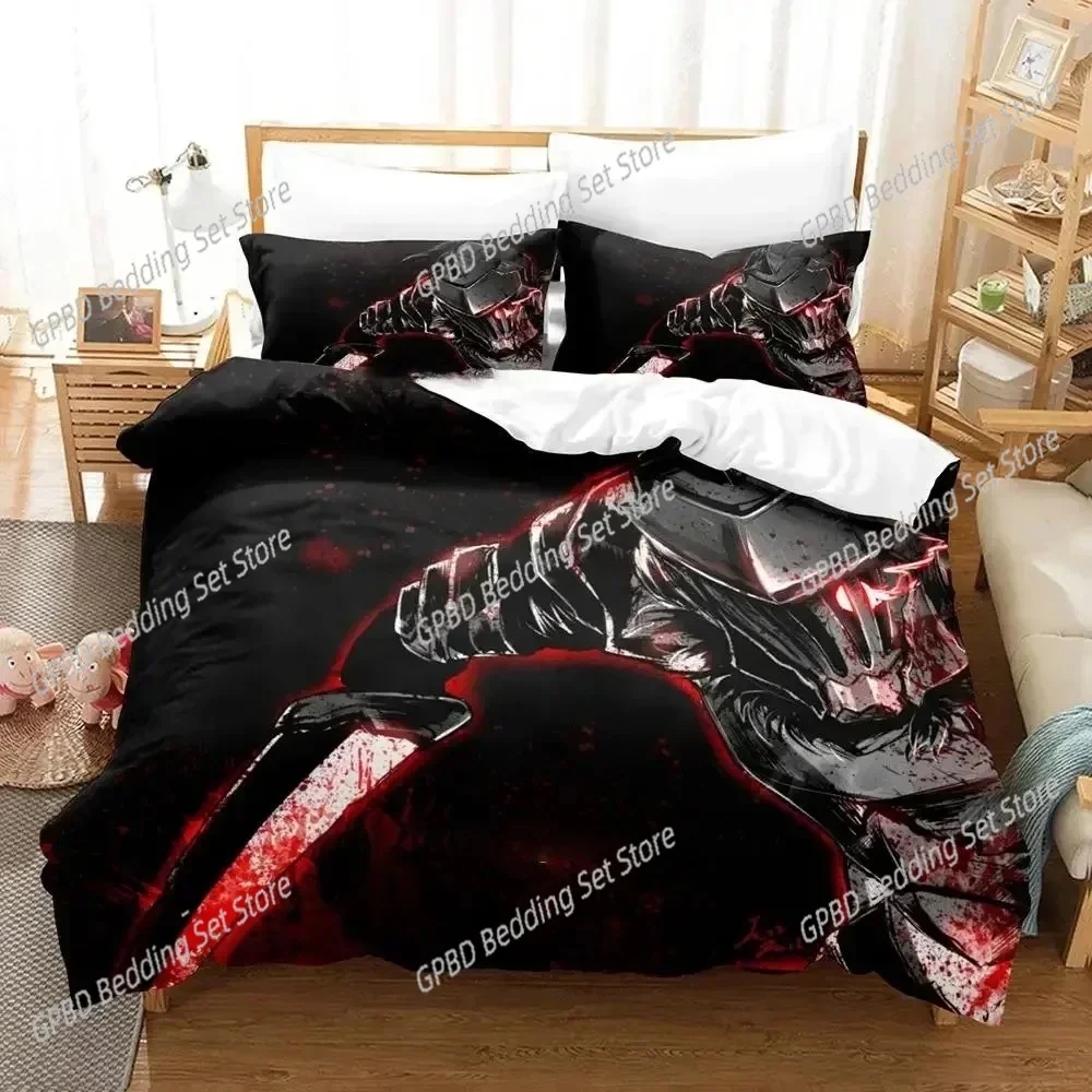 Anime Goblin Slayer Bedding Set For Bedroom Soft Modern Bedspreads Comefortable Kids Duvet Cover Quilt Cover And Pillowcase