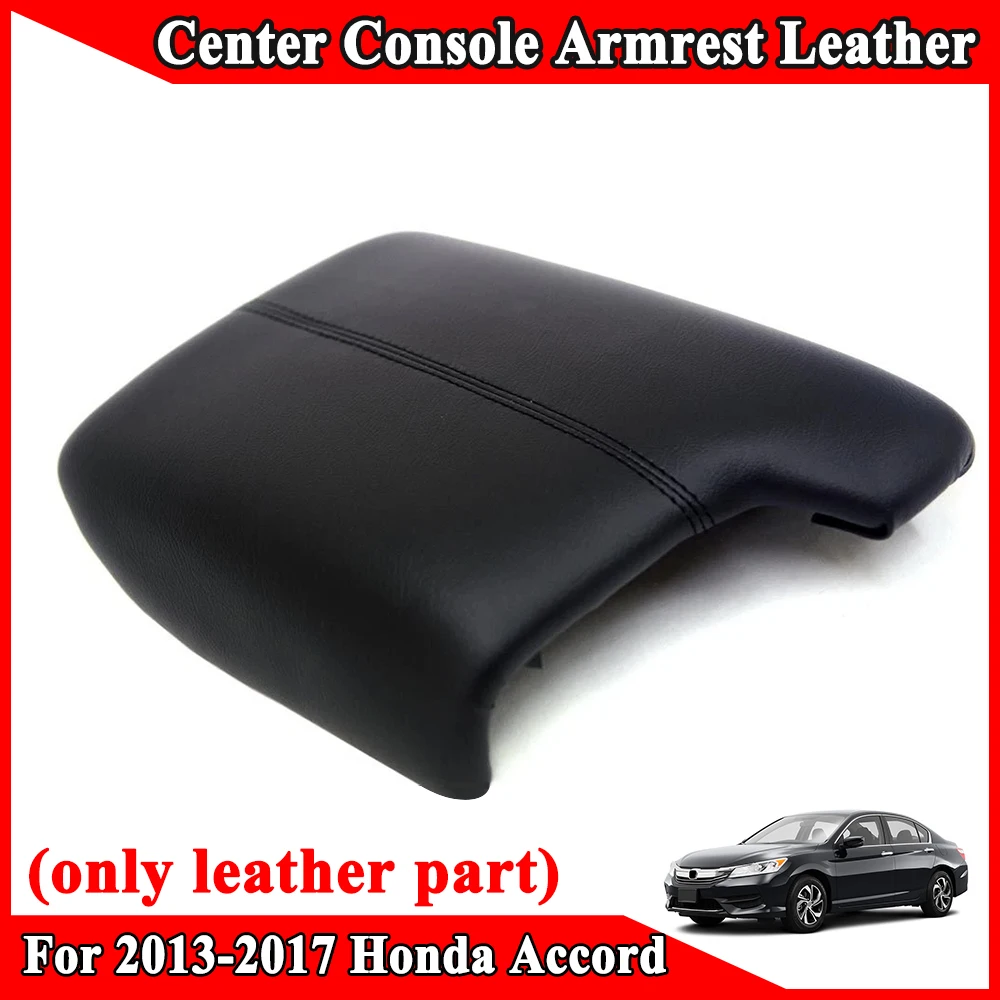 

Microfiber Leather Car Armrest Cover Center Console Armrest Waterproof Black For Honda Accord 2013 2014 2015 2016 2017