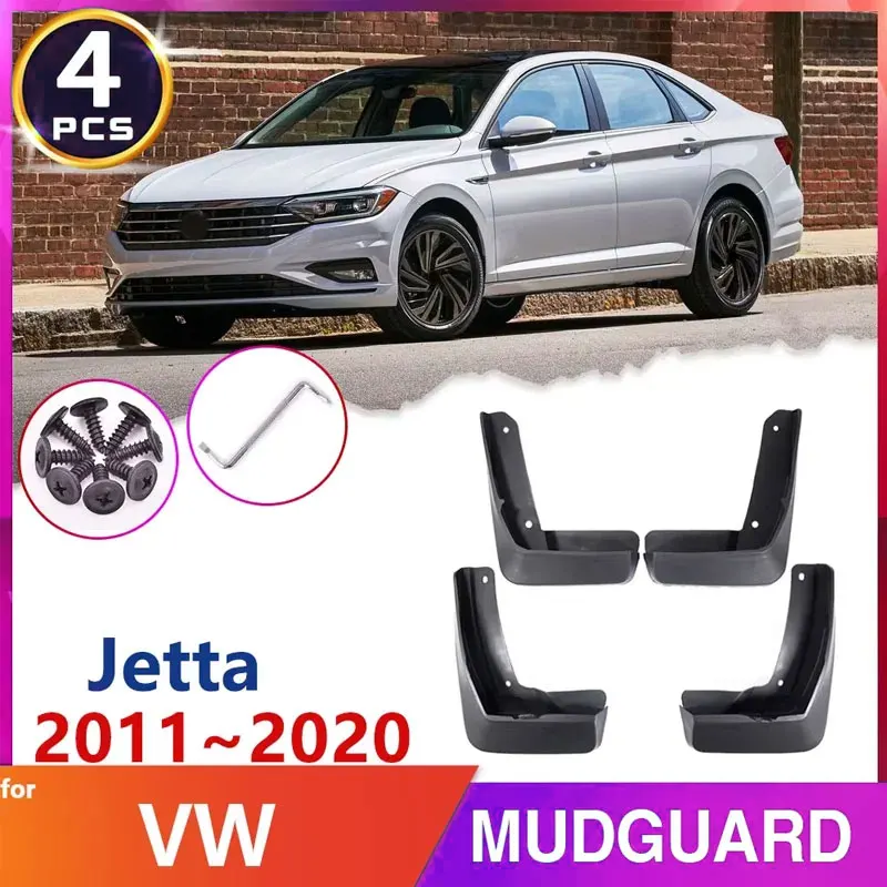 for Volkswagen VW Jetta A6 A7 5C6 Mk6 MK7 6 7 Car Fender Mud-Flap Mudguards 2011~2020 2012 Mudflap Splash Guard Flaps Stickers