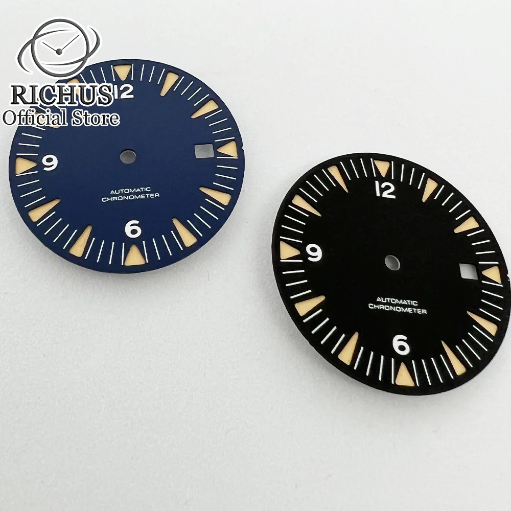 

31mm Sandwich Watch Dial Watch Hands Black/Blue Fit For NH35/Miyota8215 821A DG/Mingzhu2813/ETA2824 Date Window Watches Face