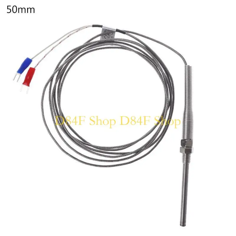 D84F Thread K-Type Thermocouple Temperature Sensors Stainless Steel Probe 4 Sizes