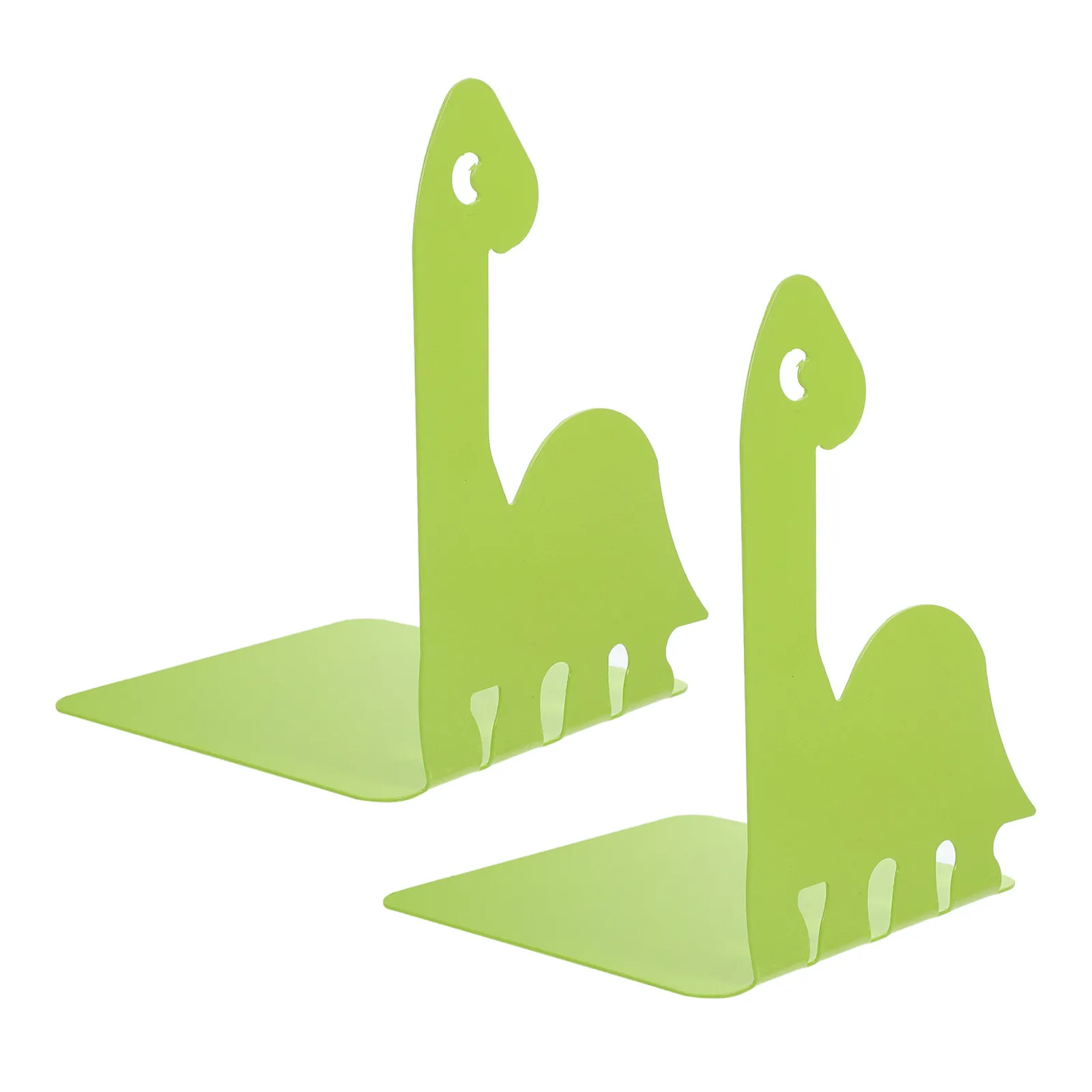 Metal Bookends Dinosaur 6x5inch Book Holder Stand Desktop Storage Rack Desk Divider Book Stopper for Shelves Kids File Organiser view 2