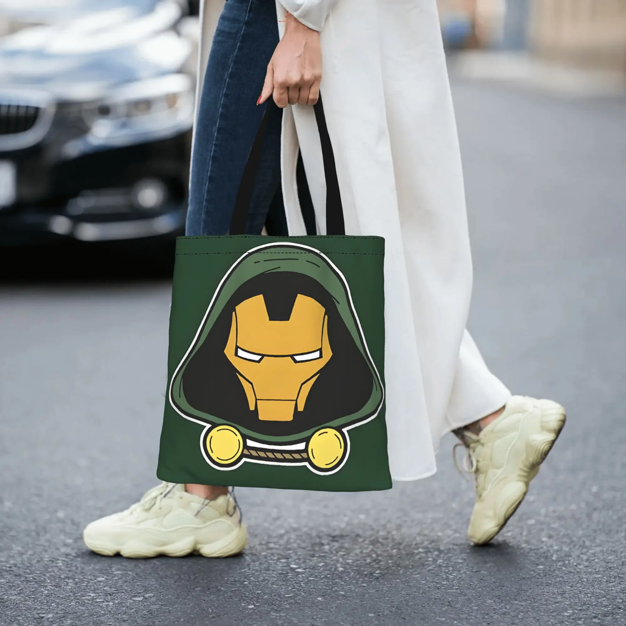 

Bags for woman 2026 Leisure Large Capacity Stark Doom Demon In An Armor, IRONDOOM Marvel Canvas Tote Bag Foldable Chic Pattern