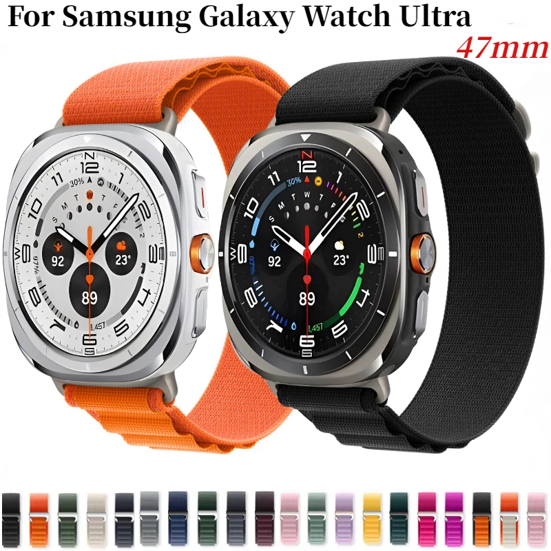 Alpine Loop Nylonarmband für Samsung Galaxy Watch 8 Ultra 47 mm Band Sportarmband Armband für Samsung Galaxy Ultra Zubehör