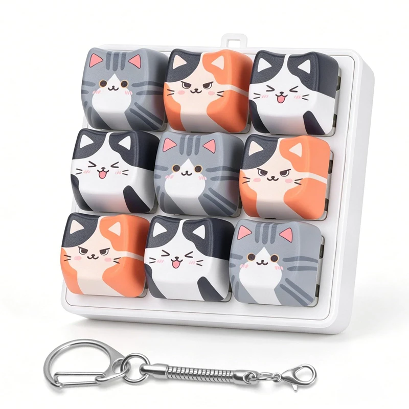 Cute Dog Design Dog Keychain Lightweight Mini Size Keycap Keychain Bag Pendant Soft Button Fidget Press Office School Home
