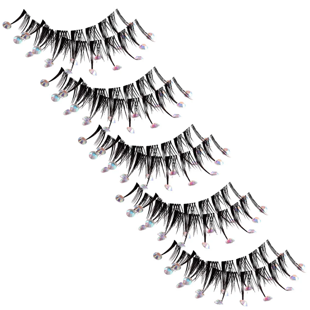 الماس رمش ملحقات طويلة بريق الرموش الصناعية الطبيعية سباركلي النساء لاش تحسينات للحزب تأثيري حفلة موسيقية