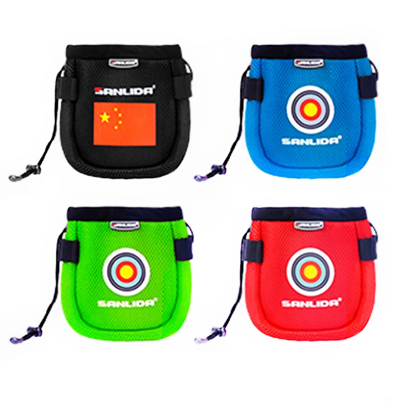 1piece Sanlida Drawstring Archery Release Bag Multi Colors Velvet Lining Finger Tab Protection Bow Accessories