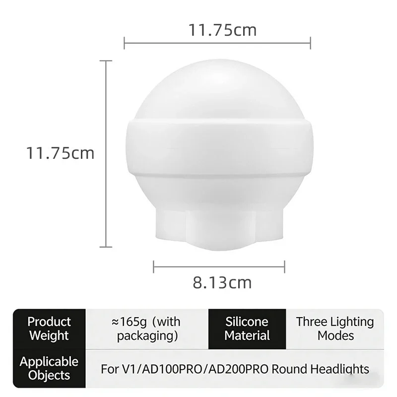 Picture 7: AK-R22 Silicone Soft Ball Diffuser for V1 Round Head Flash, AD100pro & H200R Speedlite