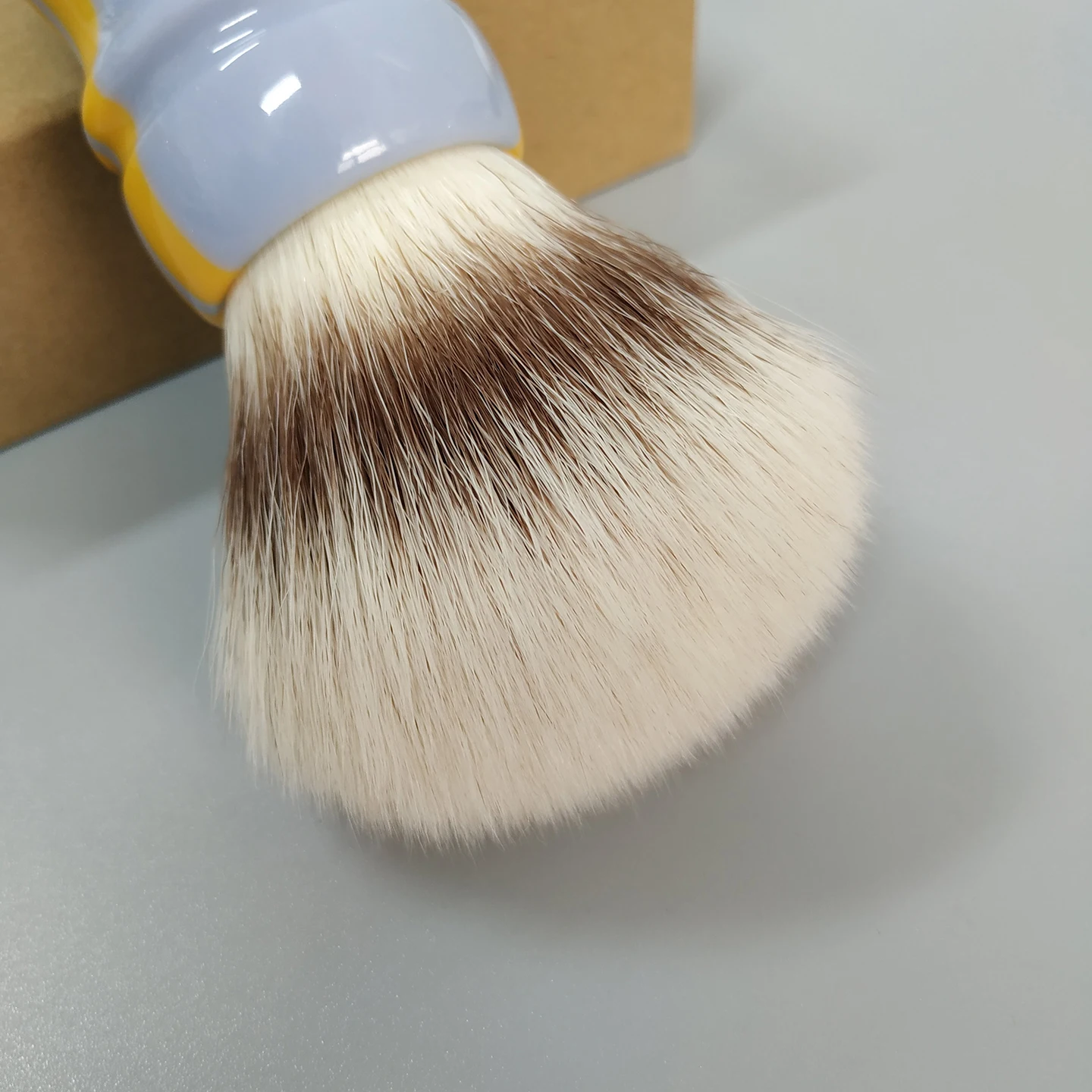 Dscosmetic New FL Brocha de afeitar de pelo sintético suave para hombre, afeitado húmedo con mango F1