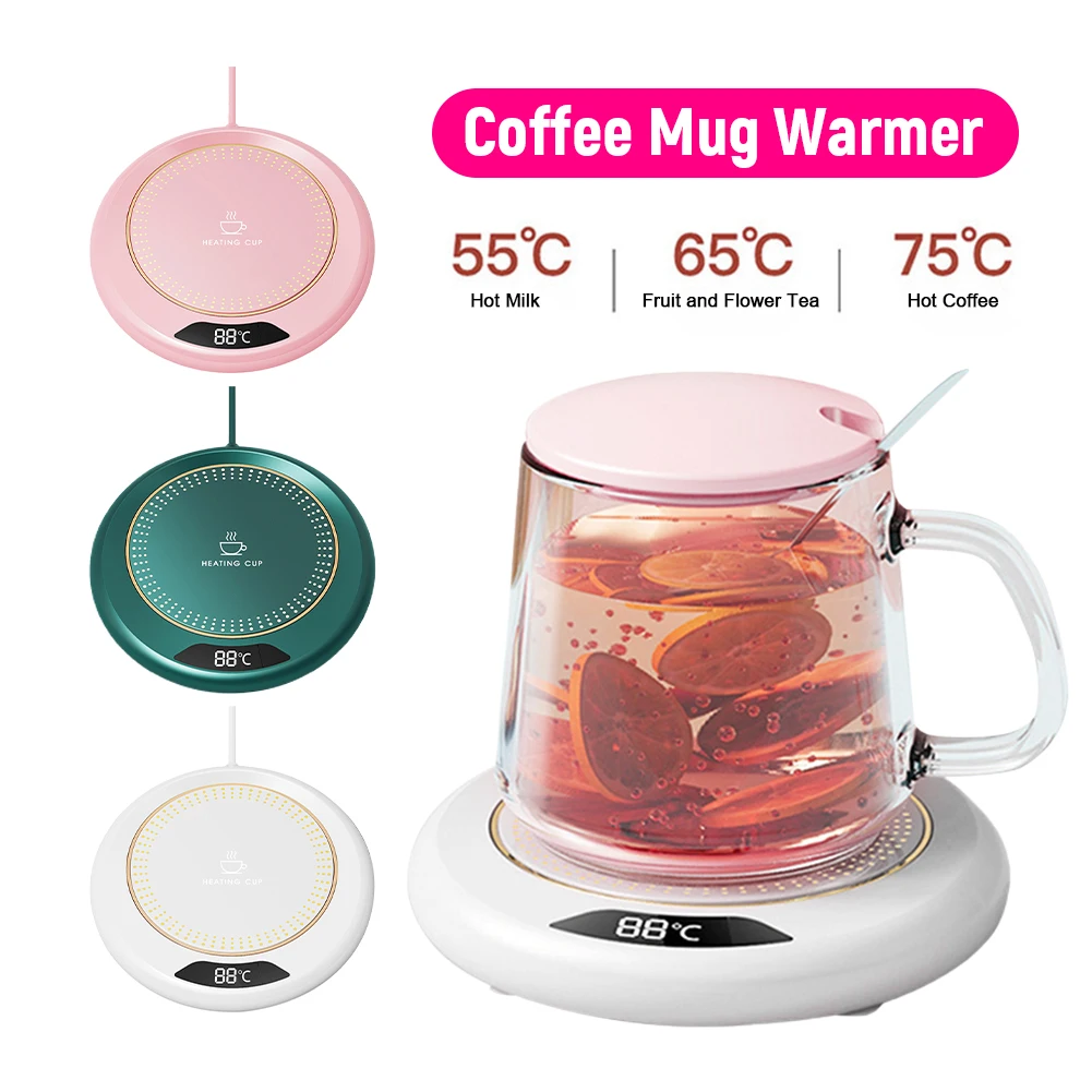 

Coffee Mug Warmer 3 Temperature Setting Electric Coffee Warmer Heating Plate Portable Cup Warmer for Travel Office Desk Home Use