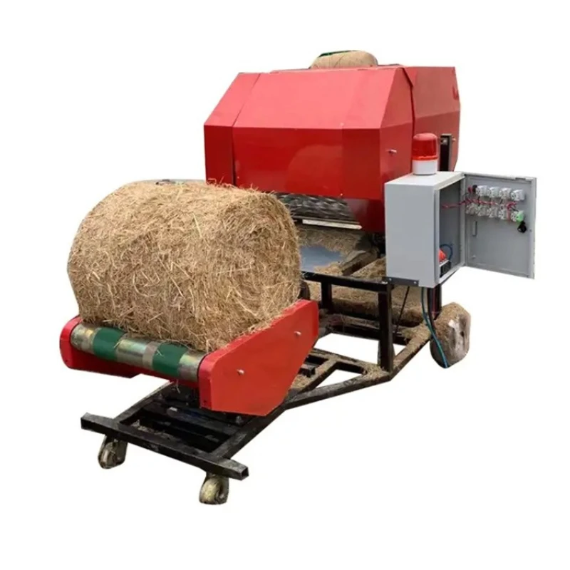 Máquina empacadora y filmadora todo en uno, empacadora de forraje agrícola, máquina de almacenamiento de ensilaje de pasto