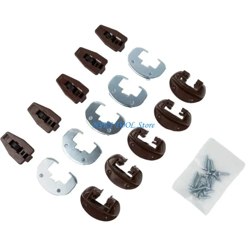 L8RC 5set Drawer Slides with Metal Backing & Screws Enduring Drawer Repair Parts