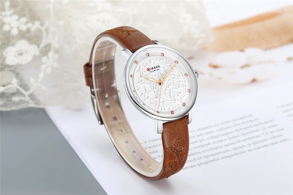 Ladies CURREN Simple Fashion Casual Clock Stainless Steel Quartz Waterproof Watch Relogio Feminino