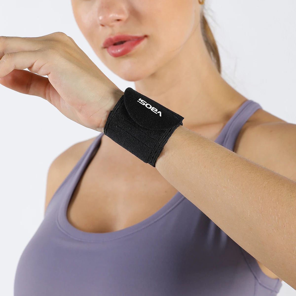 VBOSI 1-teiliges, leichtes, verstellbares Handgelenkbandage für Damen und Herren – Unterstützung für Arbeit, Badminton und Fitnessstudio