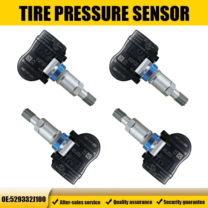 1/4PCS Reifendrucküberwachungssensor TPMS 529332J100 für KIA Mohave Hyundai Accent Verna kompatibel mit 52933-2J100 433MHZ