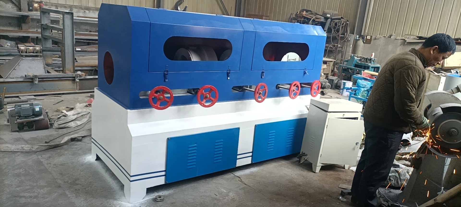 250mm Heavy Duty Automatic Multiple Large Round Wood Rod Log Cutter Milling Shaper Moulder Rounding Lathe Machine