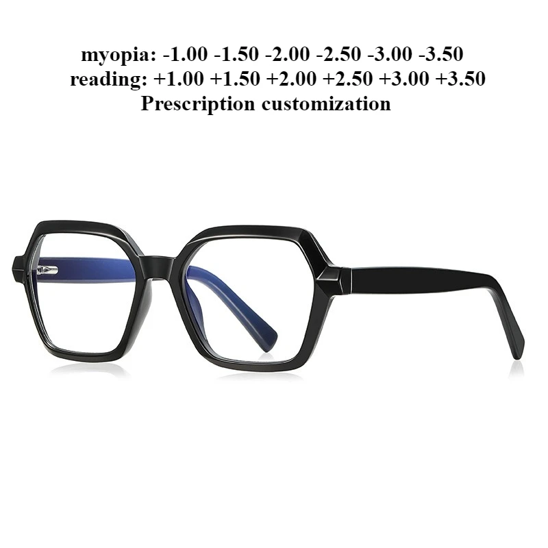 

52-18 новые плоские очки, квадратные прогрессивные цветные женские антисиние очки для чтения, линзы для близорукости, астигматизма по рецепту