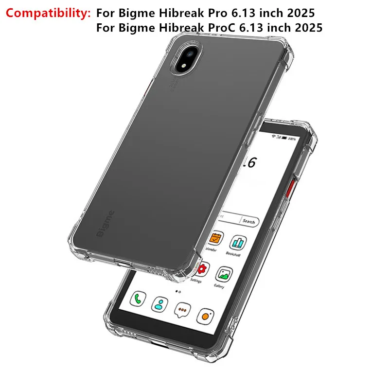 Transparent Case For Bigme Hibreak Pro 6.13 inch 2025 Airbag Soft Silicone Cover TPU Tablet funda Bigme Hibreak ProC 6.13
