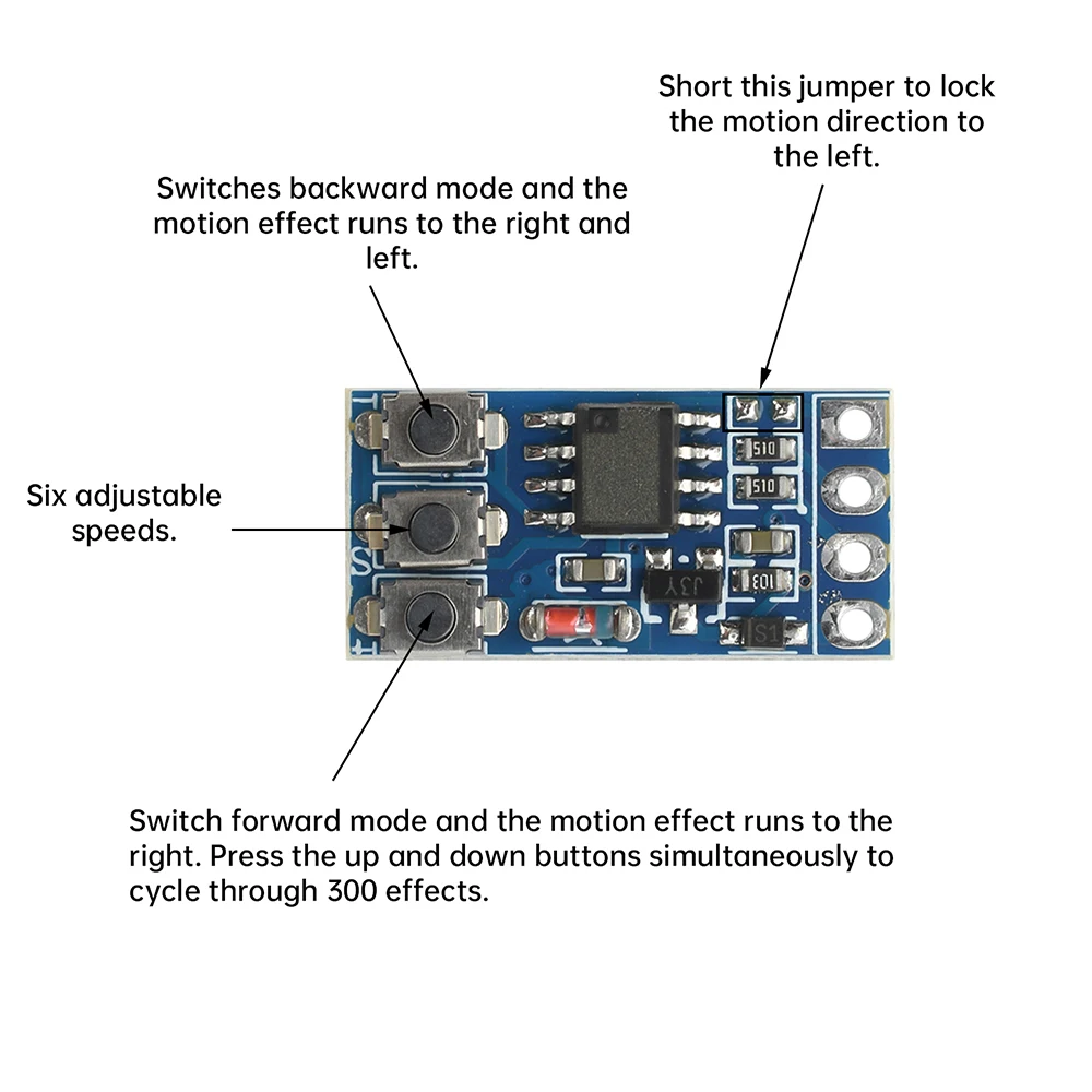 DC5-24V Colorful Light Controller Flow Light Control Board RGB Light Strip Controller Breathing Atmosphere Light Color Gradient