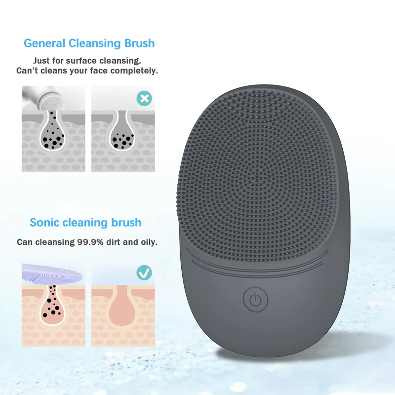 Elektrische zachte siliconen tandenreiniger, reinigingsborstel, sonische trillingen lossen reinigingsborstel, diepe reiniging.